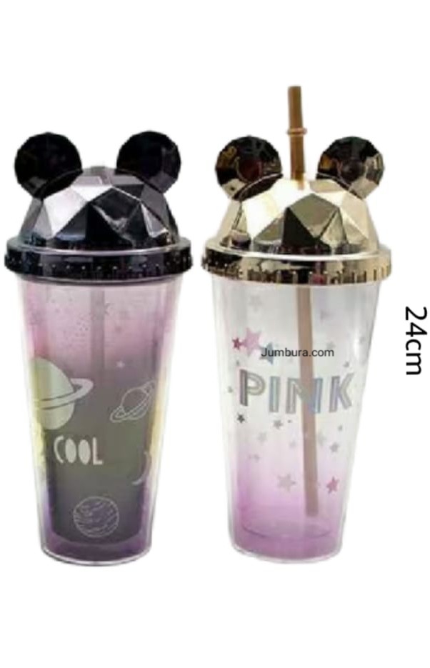 Xectes Mickey Printed Plastic Jelly Sipper Bottle With Straw Sipper Glass Tumbler  Water bottle Gel Feezer Sipper Cold Drink Mug Bottle Gift for Kids, 1  Piece, Multicolor: Buy Online at Best Price